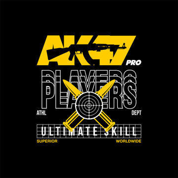 ak47 pro players simple vintage