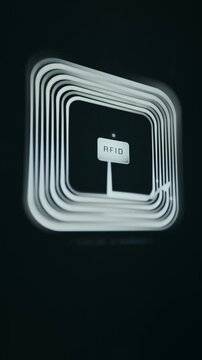 RFID technology tag featuring microchip component