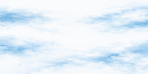 Obraz premium Soft blue and white cloudy sky background vector illustration