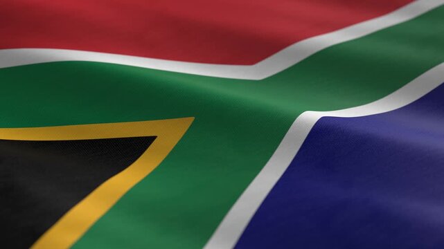 South Africa - waving flag loop