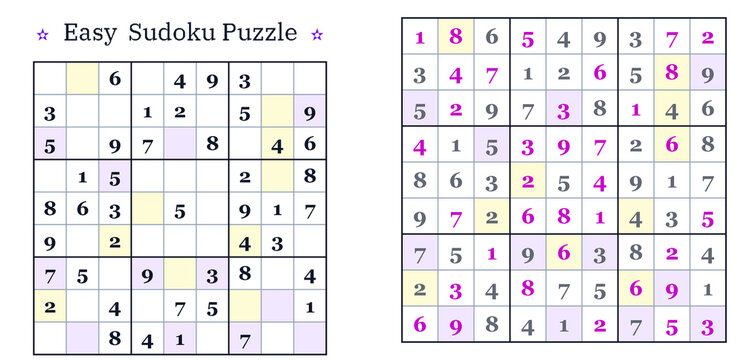 Even-Odd Sudoku Easy Logic Puzzle Grid Vector &mdash; Printable Worksheet with Answers | Parity Sudoku