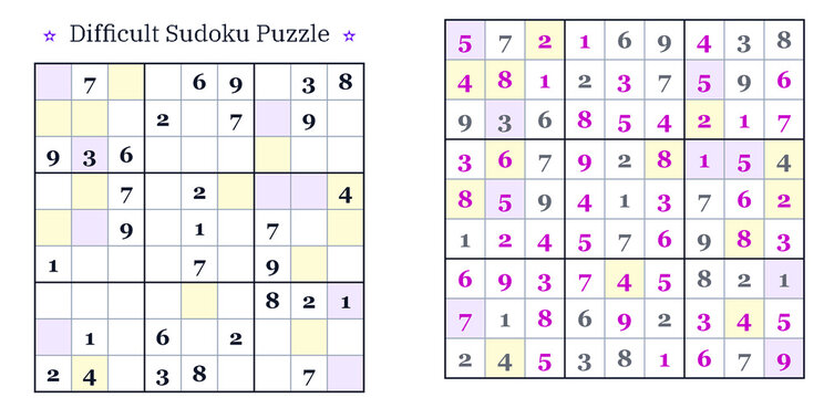 Even-Odd Sudoku Hard Logic Puzzle Grid Vector &mdash; Printable Worksheet with Answers | Parity Sudoku