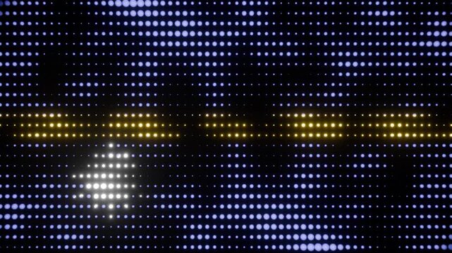 Abstract animated background with dot matrix pattern revealing the flag of Nauru