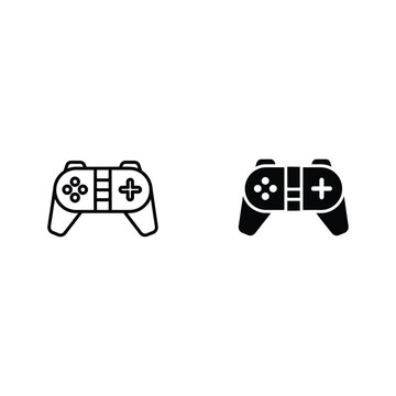 Gaming Controller Icons Black and White