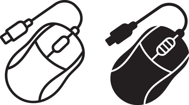 Computer mice with USB cables