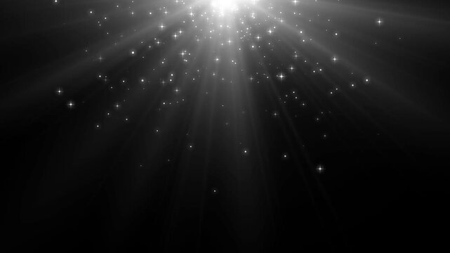 Glowing light rays burst, transparent background, abstract sun ray light animation, white spotlight effect overlay, shiny energy flash loop, alpha channel, 4K motion graphics asset