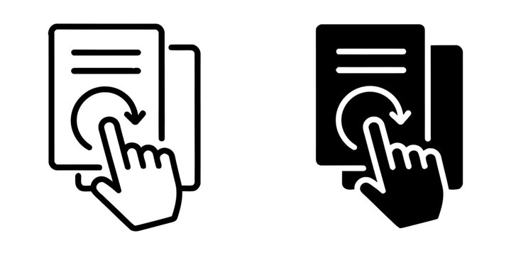 Web browser document selection icons with document selection validation