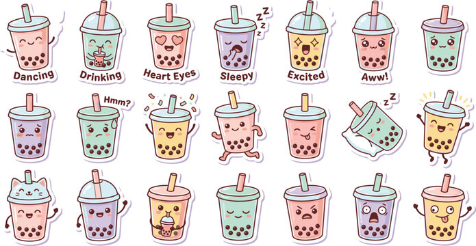 A cute cartoon cat shaped bubble tea cup