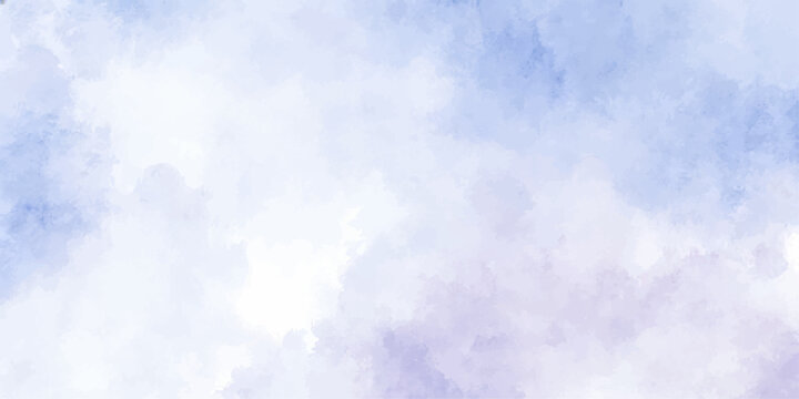 Soft, wispy clouds in gentle hues of blue and purple create a serene and dreamy sky, perfect for adding a touch of ethereal beauty to any design.