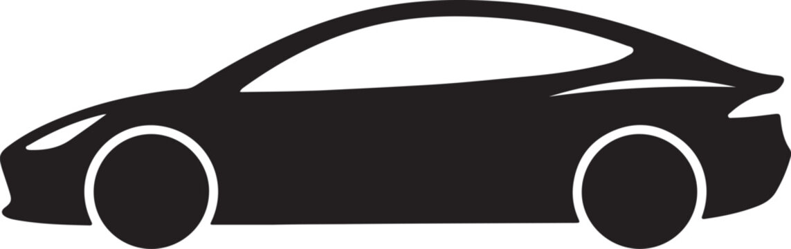 Sports car logo icon . Motor vehicle silhouette 
emblems. Auto garage dealership brand identity design elements. Vector illustrations.