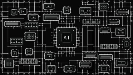 Obraz premium Complex Integrated Circuitry for Neural Computation