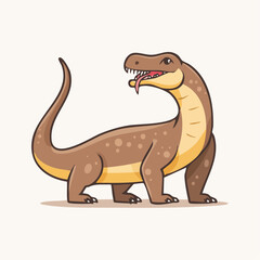 Fototapeta premium Cute Cartoon Dinosaur Illustration