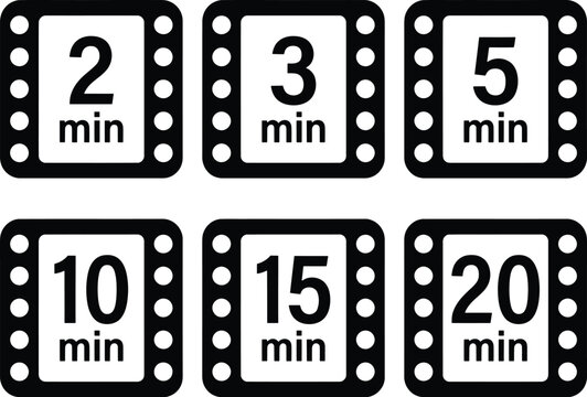 Time interval film strip icons for video editing and timeline management
