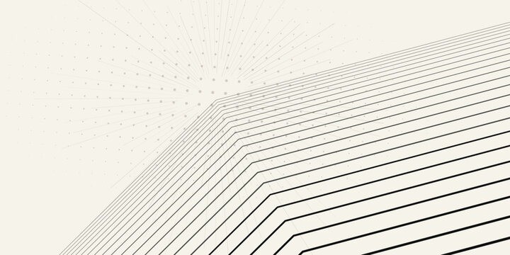 Abstract geometric background with lines and radial dot pattern