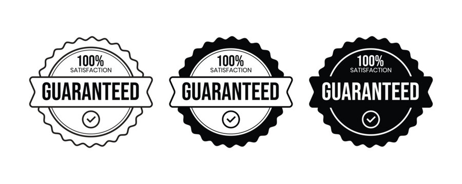 100% Satisfaction Guaranteed Badges Set