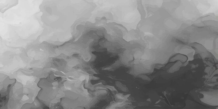 Abstract black and white smoke swirls like dark storm clouds and bright mist, creating a textured nature background of motion and light