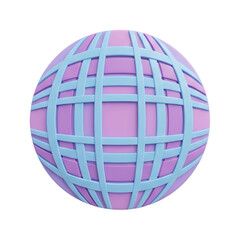 Obraz premium 3D Render of a Woven Sphere in Pastel Colors