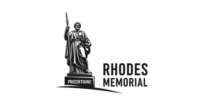 Cecil Rhodes Statue Monument Closeup.