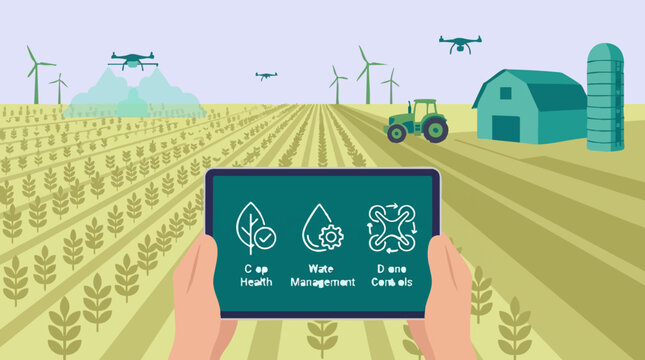 Smart Farming Technology with Drones for Crop and Water Management