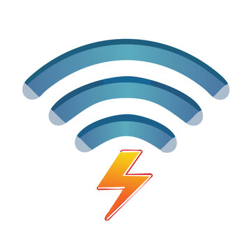 Wifi Signal with Lightning Bolt Icon