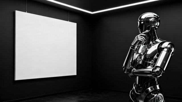 Robot in art gallery