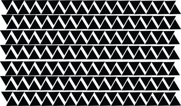 Geometric repeating pattern of interlocking black triangles creating a zigzag effect on a white background