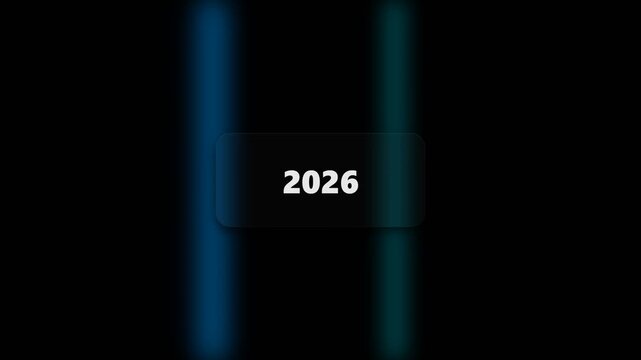 Abstract blue glass panel with soft lighting and motion effects
