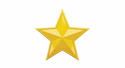 Obraz premium Golden Star Icon Isolated on White Background.