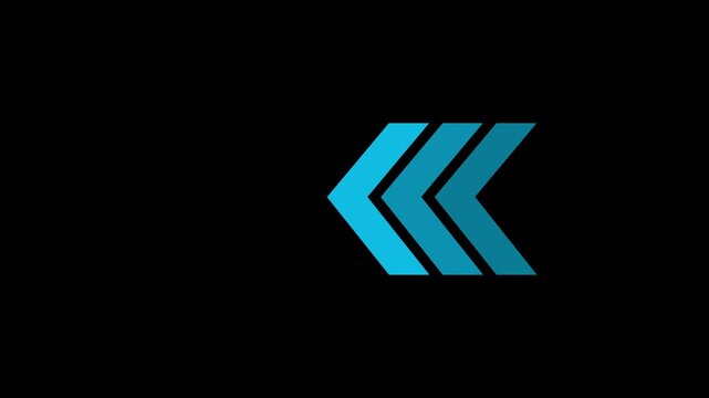 Arrow icon concept animation, arrows sign right to left animation concept, arrow loop animation left direction concept. 4K video