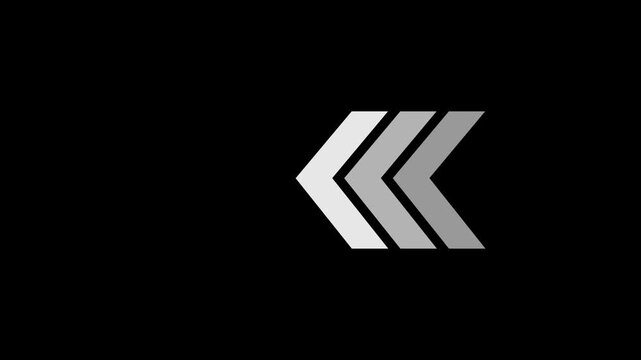 Arrow icon concept animation, arrows sign right to left animation concept, arrow loop animation left direction concept. 4K video