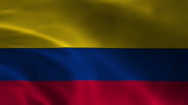 Colombia Flag Animation 4K Waving National Flag Background Loop HD Colombian Banner Motion Graphics