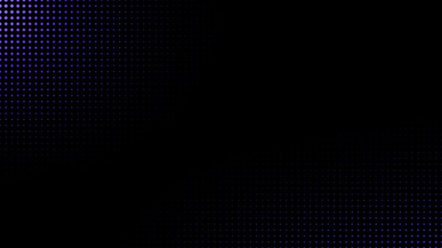 Violet halftone dots dark loop abstract ai digital tech retro transition animation background
