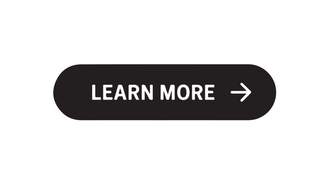 Learn More Button With Arrow On White Background For Website Navigation