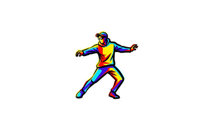 Obraz premium Colorful of a person running in athletic wear
