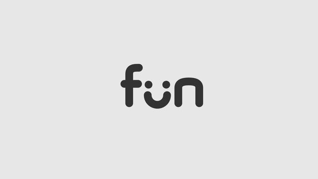Animated Fun Typography Logo with Playful Letter Design