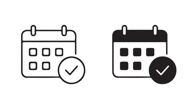 Minimal Content Scheduling Line Icon for Social Media Content Planning