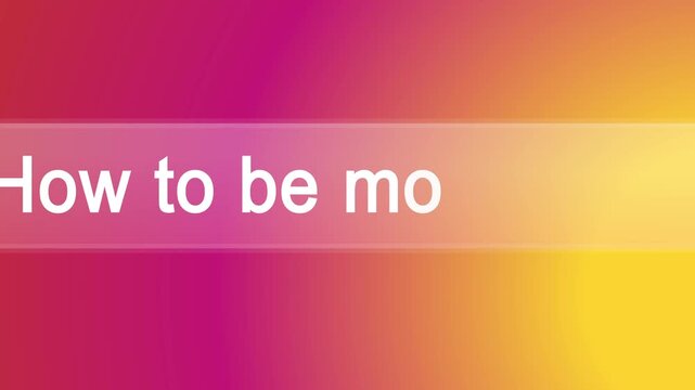 Search query "How to be more confident" typing animation in minimal search bar interface