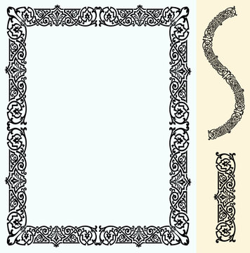 Decorative Pattern Brush for Adobe Illustrator Creating Ornamental Frames