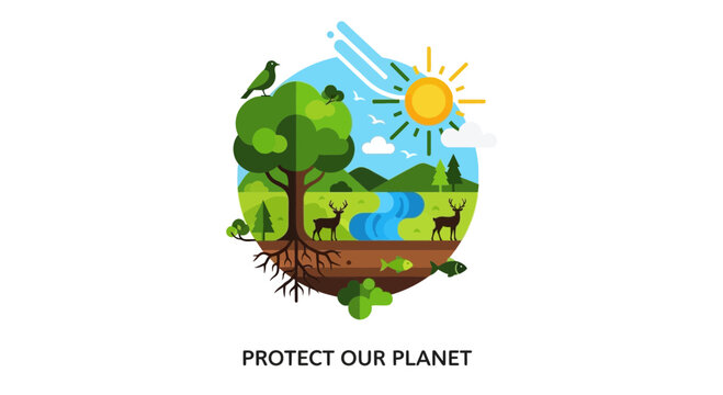Earth Protection Environmental Conservation Concept.