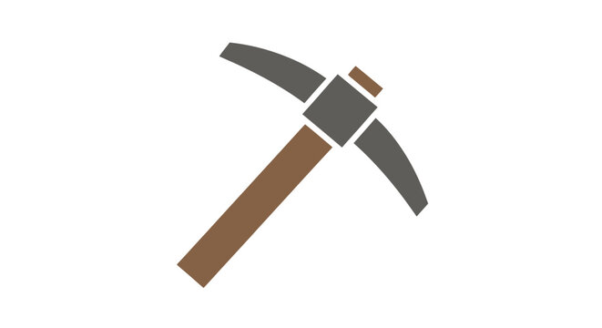 Pickaxe Mining Tool Icon.
