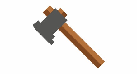 Naklejka premium Pixel Art Hammer Tool.