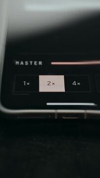 User selecting the option 2x allowing to increase the speed