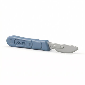 Scalpel Chirurgical Isol&eacute; sur Fond Blanc