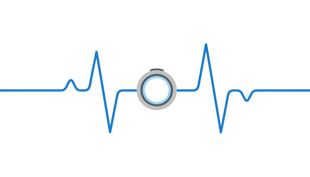 A heart beat with a line of heartbeats