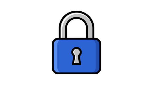 Blue Lock Icon Security.