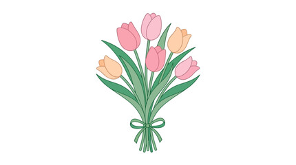 Obraz premium Bouquet of Tulip Flowers.