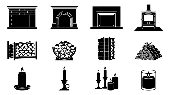 Collection of vintage fireplace tools and accessories for home decor