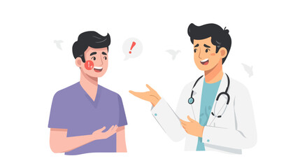 Fototapeta premium Doctor using stethoscope to examine patient heartbeat during routine medical checkup
