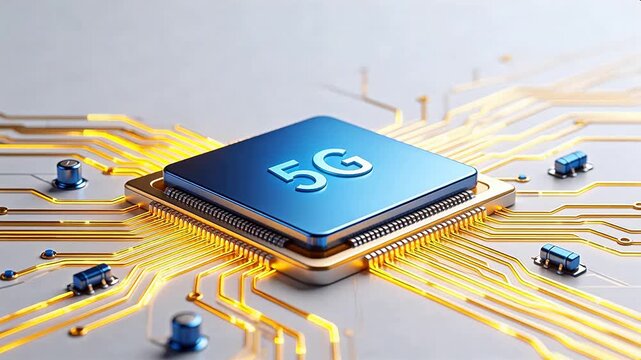 5G chip on circuit board