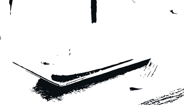 Abstract Black and White Close-up of Book Pages and Shadow